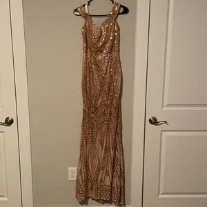 Gold Sequin Mermaid Dress